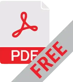 Download free PDF document icon with a red background.